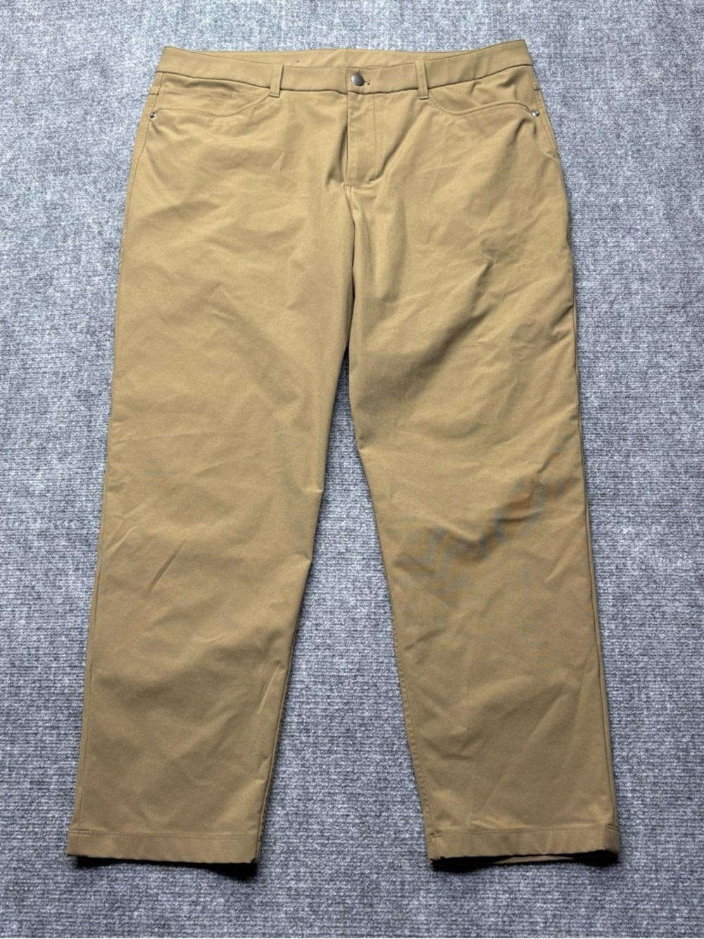 Lululemon Pants Mens 38x29 Tan Beige ABC Classic-Fit Warpstreme Casual M5A01S